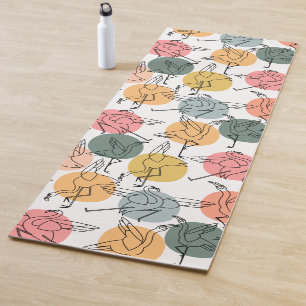 Paarse franjeaap Yoga seamless pattern 37 Yogamat