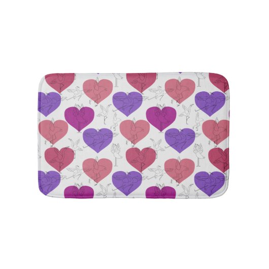 Paarse franjeaap Yoga seamless pattern 3 Badmat (Voorkant)