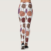 Paarse franjeaap Yoga seamless pattern 40 Leggings (Achterkant)
