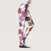 Paarse franjeaap Yoga seamless pattern 40 Leggings (Rechts)