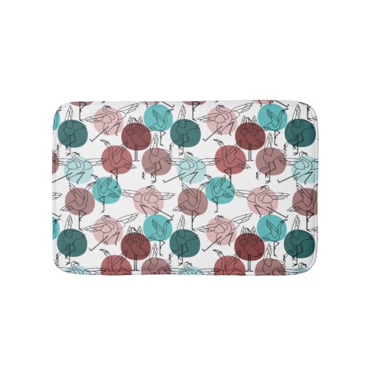Paarse franjeaap Yoga seamless pattern 41 Badmat (Voorkant)
