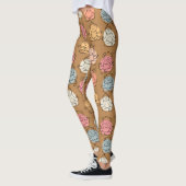 Paarse franjeaap Yoga seamless pattern 43 Leggings (Links)