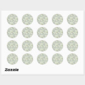 Paarse franjeaap Yoga seamless pattern 46 Ronde Sticker (Vel)