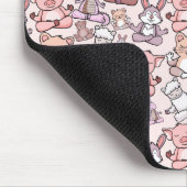 Paarse franjeaap Yoga seamless pattern 48 Muismat (Hoek)