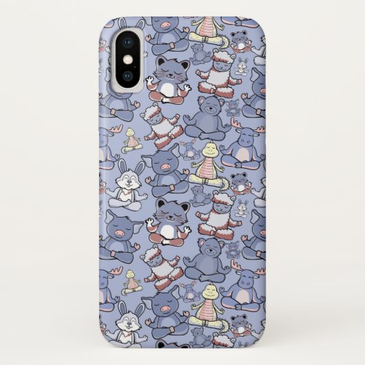 Paarse franjeaap Yoga seamless pattern 49 Case-Mate iPhone Case (Achterkant)