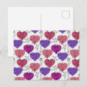 Paarse franjeaap Yoga seamless pattern 4 Briefkaart (Voorkant / Achterkant)