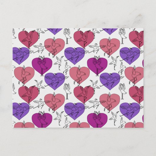 Paarse franjeaap Yoga seamless pattern 4 Briefkaart (Voorkant)