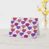 Paarse franjeaap Yoga seamless pattern 4 Kaart (Gele Bloem)