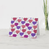 Paarse franjeaap Yoga seamless pattern 4 Kaart (Voorkant)