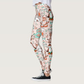 Paarse franjeaap Yoga seamless pattern 51 Leggings (Links)