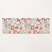 Paarse franjeaap Yoga seamless pattern 51 Yogamat (Voorkant (horizontaal))