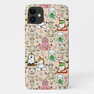 Paarse franjeaap Yoga seamless pattern 52 Case-Mate iPhone Case