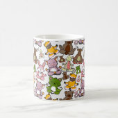 Paarse franjeaap Yoga seamless pattern 58 Koffiemok (Center)