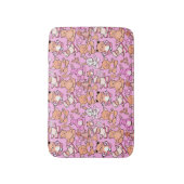 Paarse franjeaap Yoga seamless pattern 59 Badmat (Voorkant Verticaal)