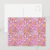 Paarse franjeaap Yoga seamless pattern 59 Briefkaart (Voorkant / Achterkant)
