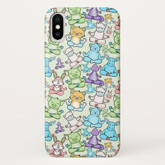 Paarse franjeaap Yoga seamless pattern 63 Case-Mate iPhone Case (Achterkant)