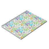 Paarse franjeaap Yoga seamless pattern 63 Notitieboek (Linkerzijde)