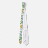 Paarse franjeaap Yoga seamless pattern 63 Stropdas (Achterkant)