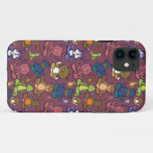 Paarse franjeaap Yoga seamless pattern 64 Case-Mate iPhone Case (Achterkant (horizontaal))