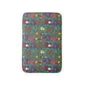Paarse franjeaap Yoga seamless pattern 65 Badmat (Voorkant Verticaal)