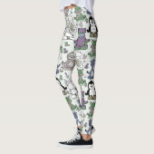 Paarse franjeaap Yoga seamless pattern 66 Leggings (Links)