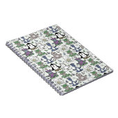 Paarse franjeaap Yoga seamless pattern 66 Notitieboek (Rechterzijde)