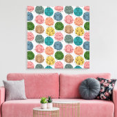 Paarse franjeaap Yoga seamless pattern 9 Canvas Afdruk (Insitu (Woonkamer))