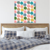 Paarse franjeaap Yoga seamless pattern 9 Canvas Afdruk (Insitu (Slaapkamer))