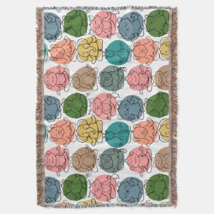 Paarse franjeaap Yoga seamless pattern 9 Deken