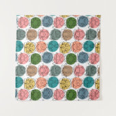 Paarse franjeaap Yoga seamless pattern 9 Wandkleed (Voorkant (horizontaal))