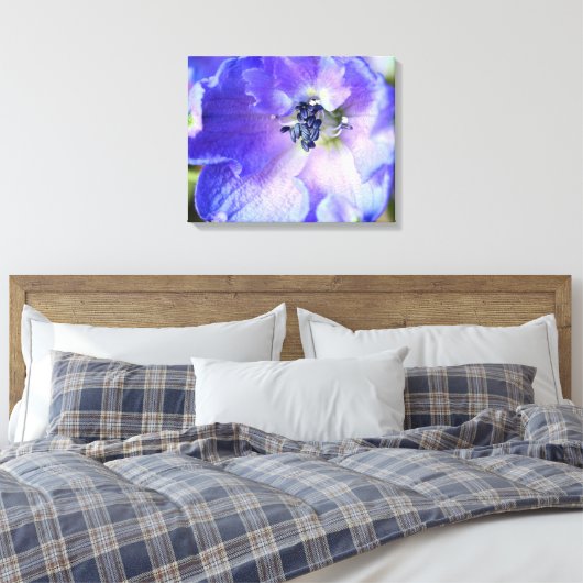 Paarse franjes canvas afdruk (Insitu (Slaapkamer))