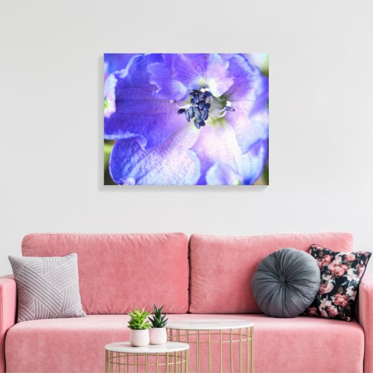 Paarse franjes canvas afdruk (Insitu (Woonkamer))