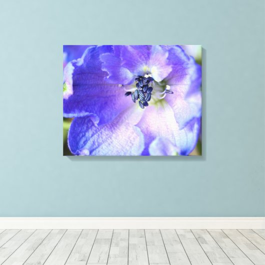 Paarse franjes canvas afdruk (Insitu (Houten vloer))