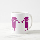Paarse Frankenstein Halloween Clip Art Coffee Mok (Voorkant rechts)