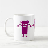 Paarse Frankenstein Halloween Clip Art Coffee Mok (Links)