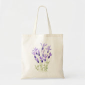 paarse Franse lavendel bloem waterverf canvas tas (Voorkant)