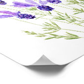 paarse Franse lavendel waterverf Poster (Hoek)