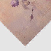  paarse Franse rozen gouden folie grunge wall Tissuepapier (Detail)