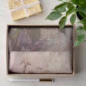  paarse Franse rozen gouden folie grunge wall Tissuepapier (Geschenk)