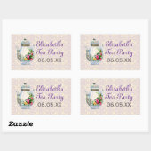 Paarse Franse Tea Party Favor Stickers (Vel)