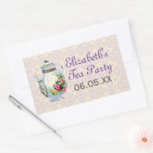 Paarse Franse Tea Party Favor Stickers (Envelop)