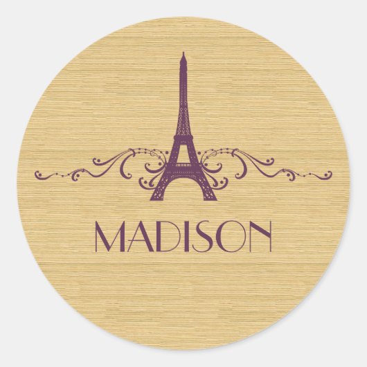 Paarse Franse Vlaamse Stickers (Voorkant)
