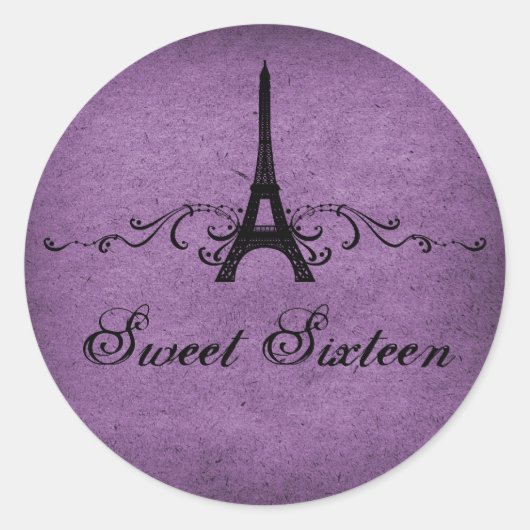 Paarse Franse Vlaamse zoete 16 Sticker (Voorkant)