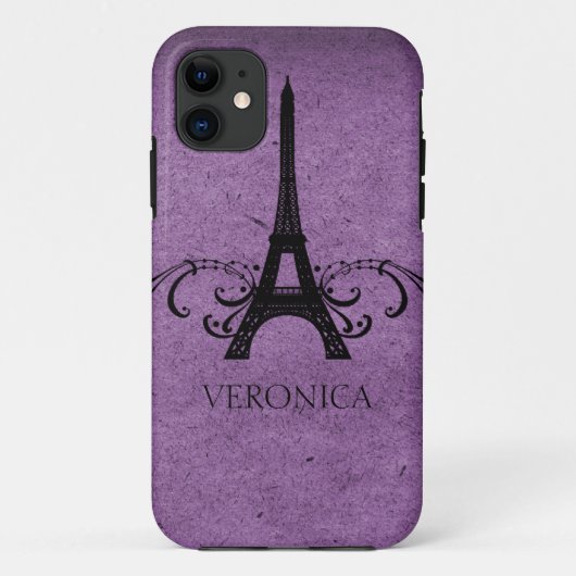 Paarse  Franse Vlaanderen Case-Mate iPhone Case (Achterkant)