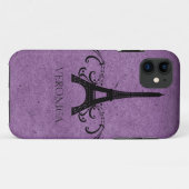 Paarse  Franse Vlaanderen Case-Mate iPhone Case (Achterkant (horizontaal))