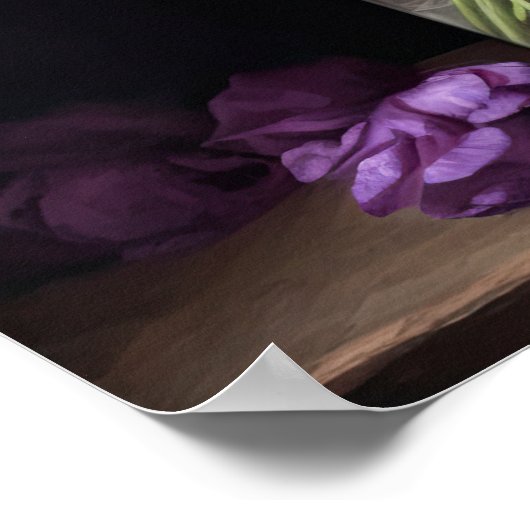 Paarse Freesia Bloemen Art Print Poster (Hoek)