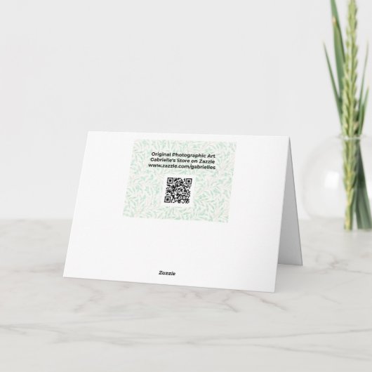 Paarse Freesia Flower Tear Drop Sympathie Nota van Bedankkaart (Achterkant)