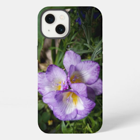 Paarse Freesia Flowers iPhone Hoesje (Achterkant)