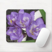 Paarse Freesia Mousepad Muismat (Met muis)