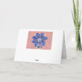 Paarse Freesia Tear Drop Scriptkaart voor sympathi Bedankkaart (Achterkant)